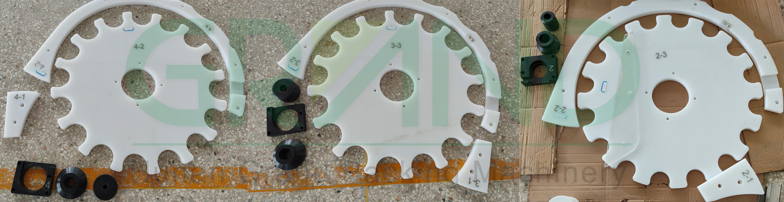Label for parts of cream filling and capping machine
