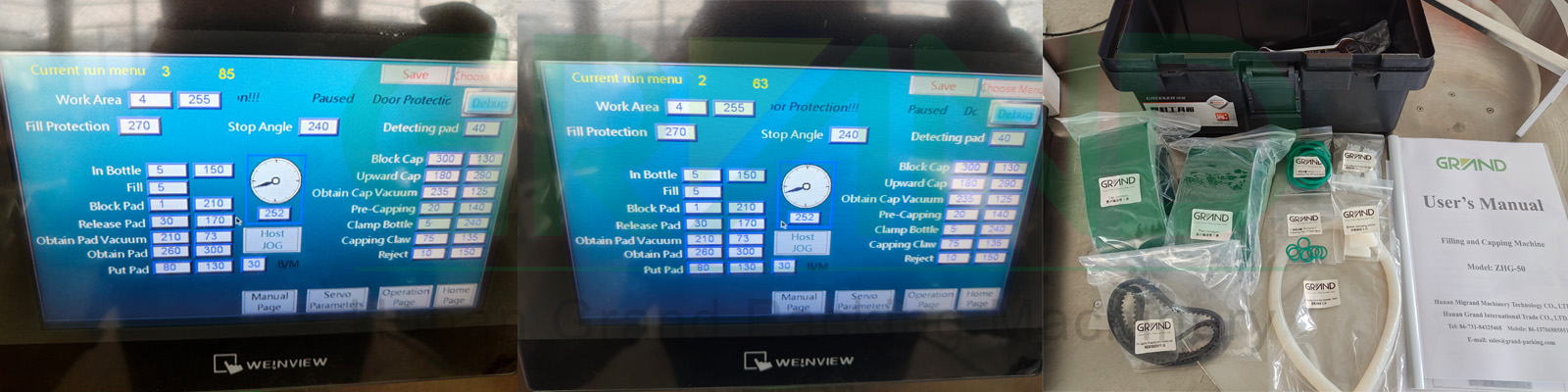 Formula parameters of cream filling and capping machine