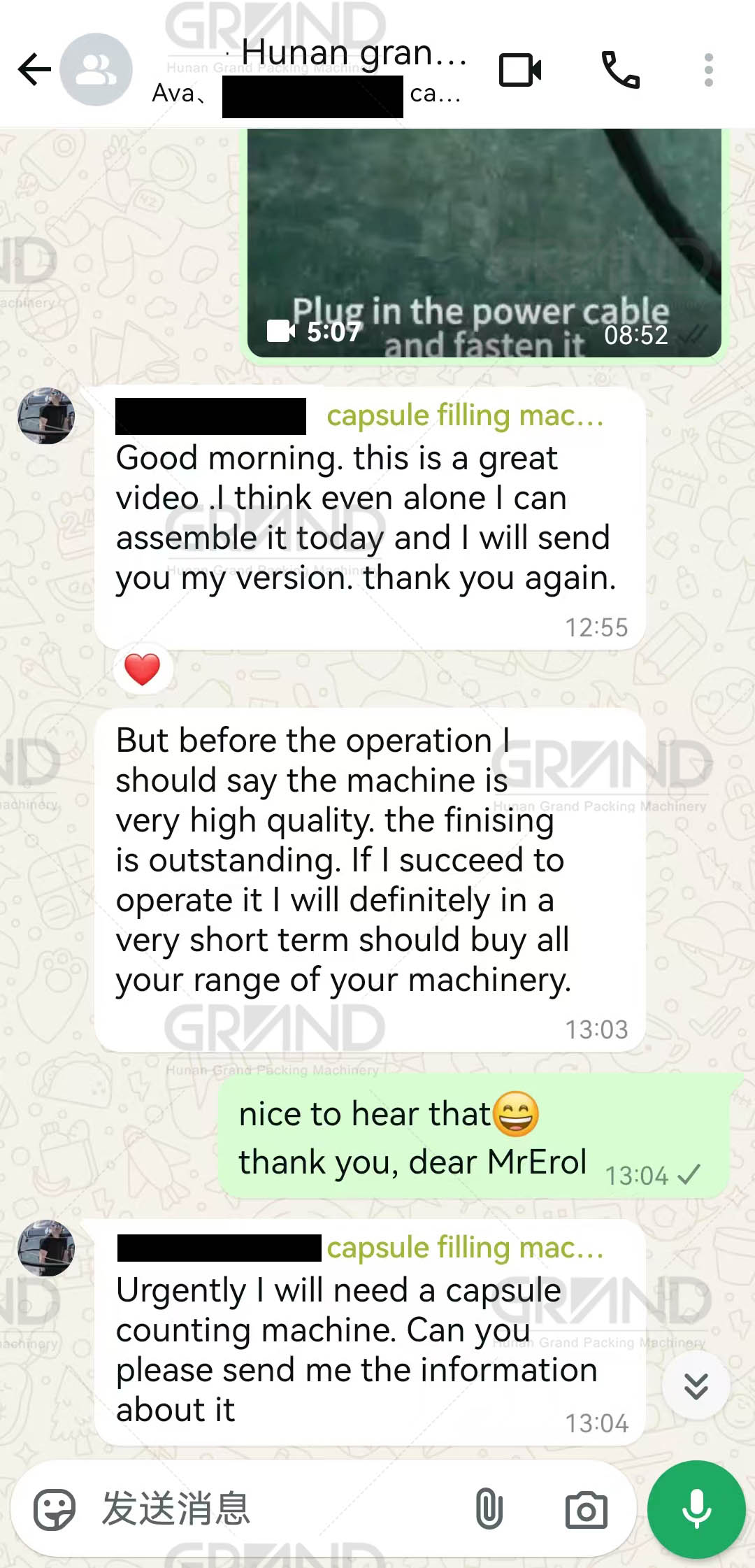 Semi automatic capsule filler product quality and installation video praise from Turkish customers