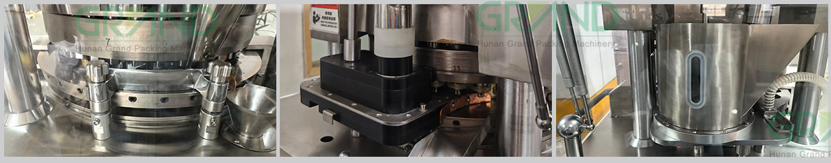 Different forced feeding on the tablet press