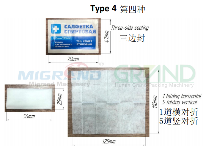 Folding method for three-side-sealed wet wipes-4
