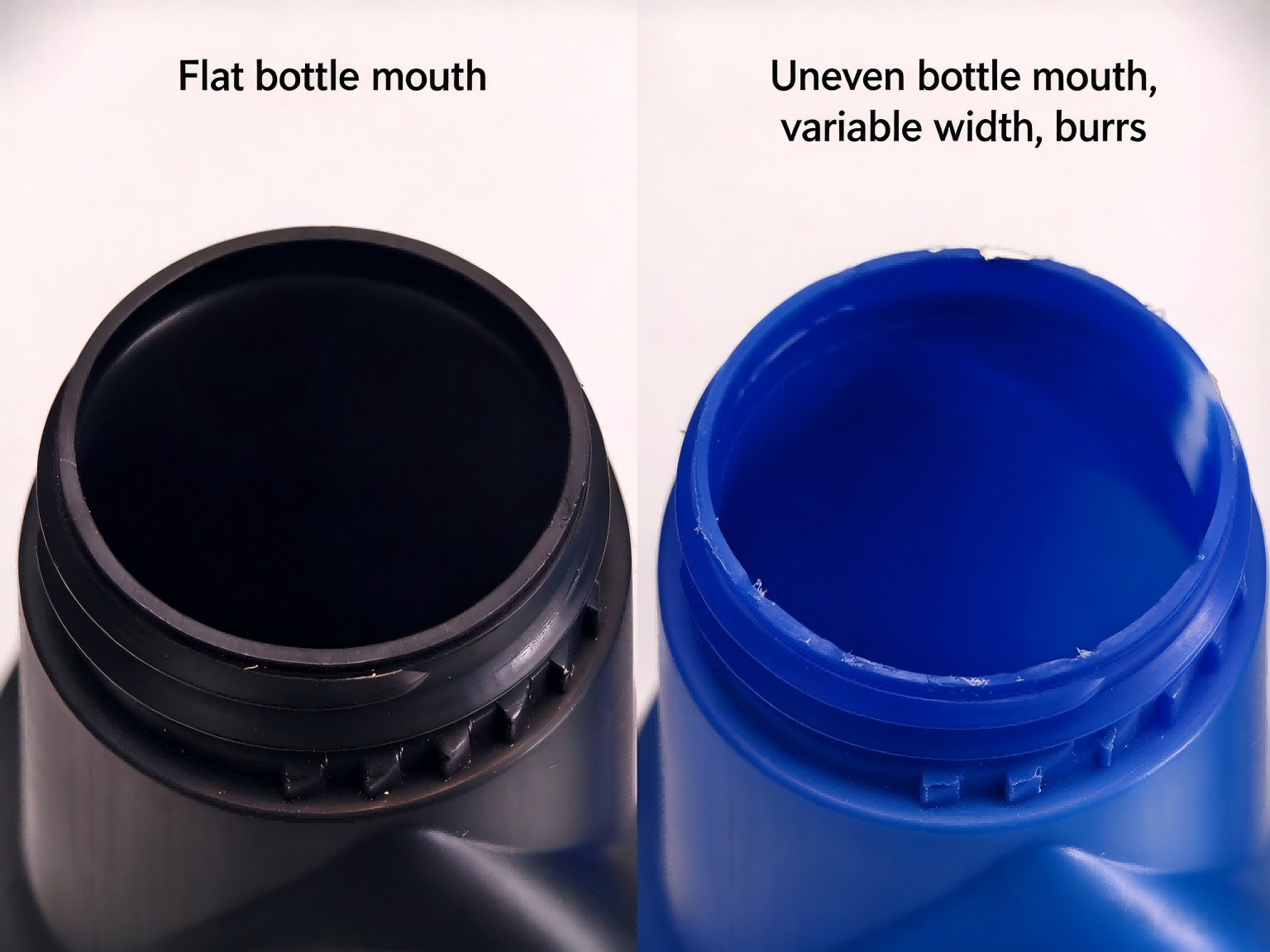 The flatness of the bottle mouth affects the sealing performance