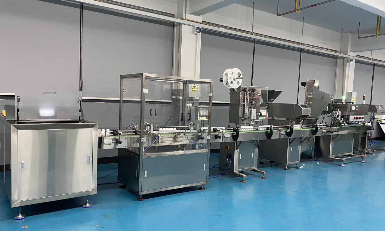 automatic capsule counting and bottle packaging line